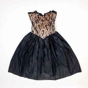 Vintage Gunne Sax Jessica McClintock Corset Bow Lace 80s 90s Gown Dress Prom 13